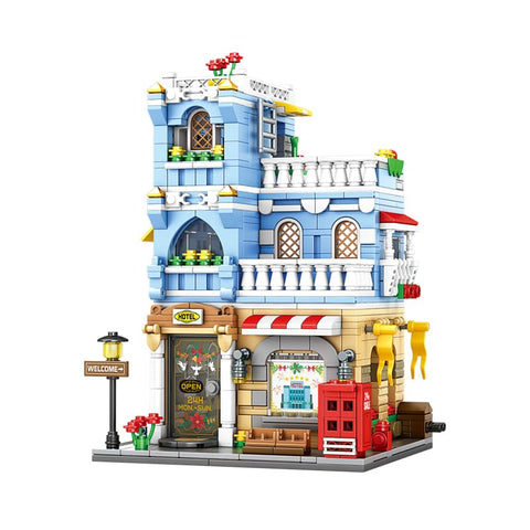 DIY 713 Pcs Mini Hotel Building Toy