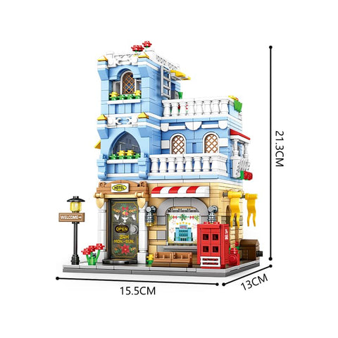 DIY 713 Pcs Mini Hotel Building Toy