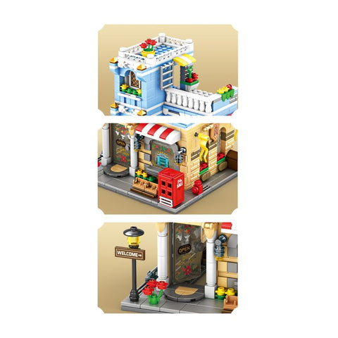 DIY 713 Pcs Mini Hotel Building Toy