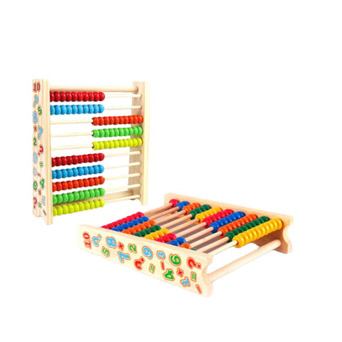 Wooden Number Colorful Abacus Calculation Rack