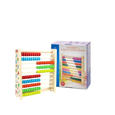Wooden Number Colorful Abacus Calculation Rack