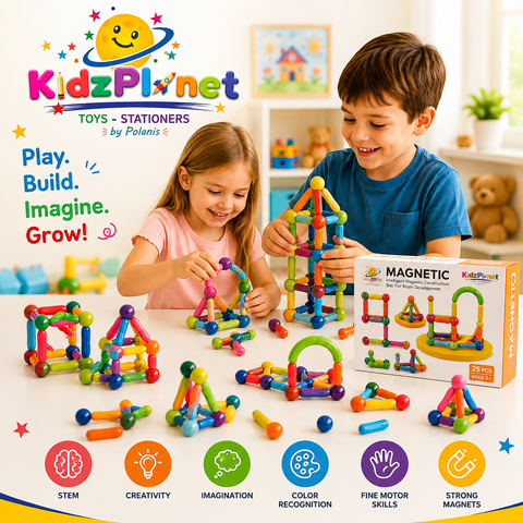Magnetic STEM Construction Set – 25 Pieces