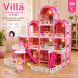 Villa Kids Doll House Playset – 3-Story Princess Dream Home