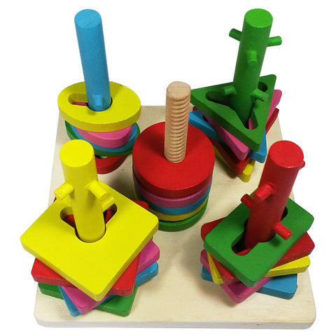 Five Set of Columns – Wooden Educational Toy