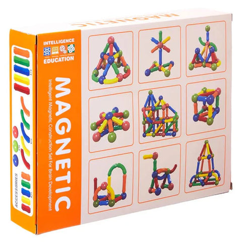 Magnetic STEM Construction Set – 64 Pieces