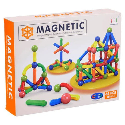 Magnetic STEM Construction Set – 64 Pieces